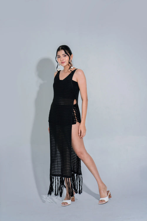 EVIE SAIL CROCHET BEACH COVER UP