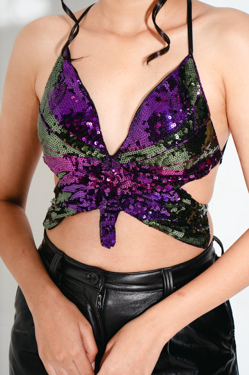 LEXI BUTTERFLY PADDED TOP
