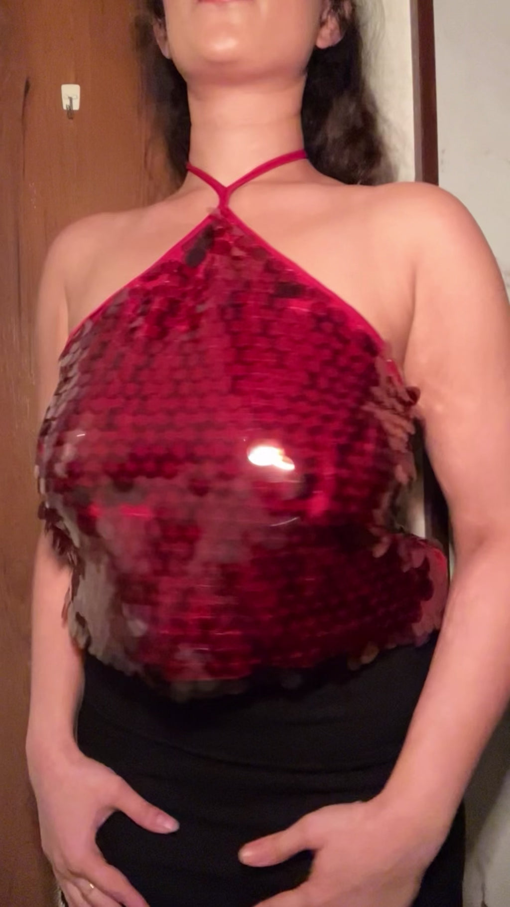 ZOE SEQUIN HALTER TOP