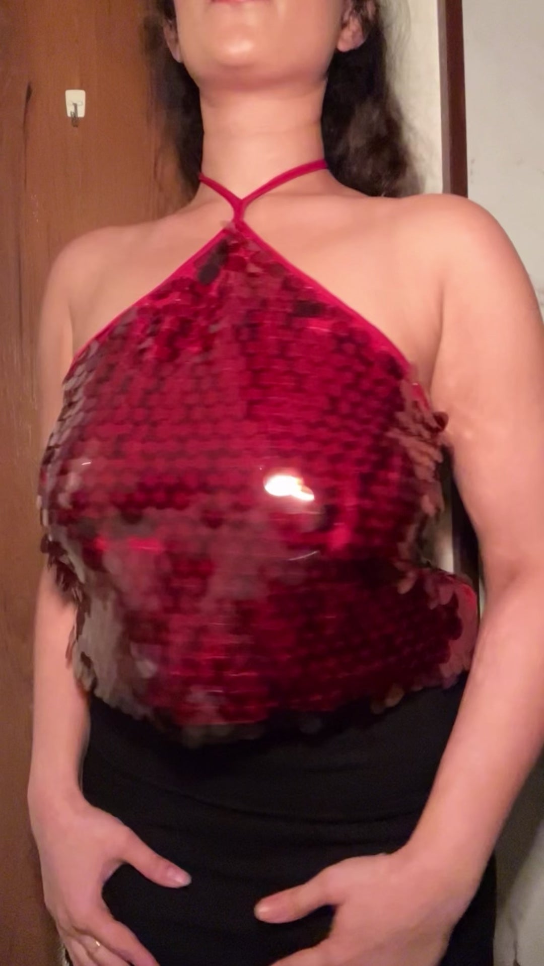 ZOE SEQUIN HALTER TOP
